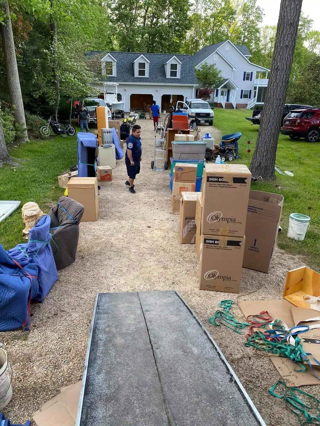 Moving day with boxes and furniture. Moving Company in Zephyrhills, packers and, long-distance movers